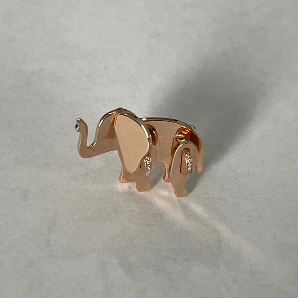 Stylish rose Gold Elephant Brooch